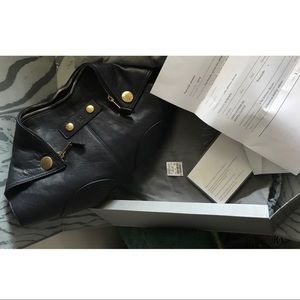 Alexander McQueen leather De Manta clutch purse